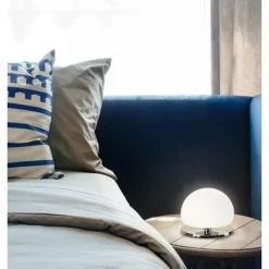 Lampe de table Fabas Luce Morgana LED Chrome, 1 lumière