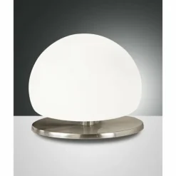 Lampe de table Fabas Luce Morgana LED Nickel mat, 1 lumière