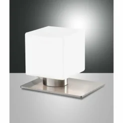 Lampe de table Fabas Luce Zara LED Nickel mat, 1 lumière