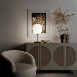 Lampe de table Fabas Luce Domizia Noir, 1 lumière