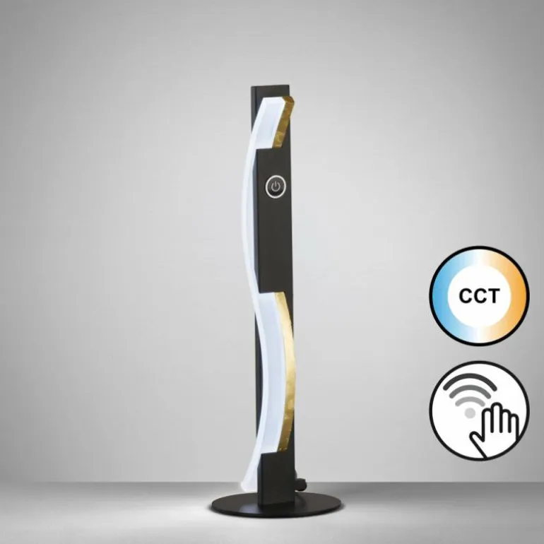 Lampe de table Fischer & Honsel Bridge LED Noir, 1 lumière