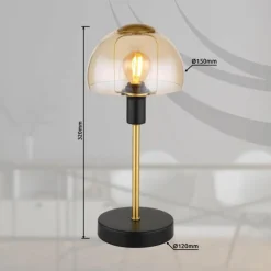 Lampe de table Globo KOKKINI Noir, 1 lumière