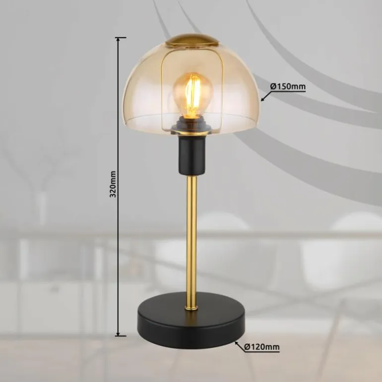 Lampe de table Globo KOKKINI Noir, 1 lumière
