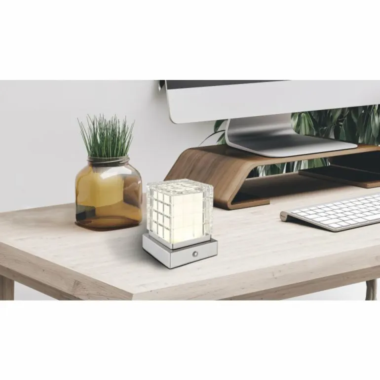 Lampe de table Globo LUNKI LED Nickel mat, 1 lumière