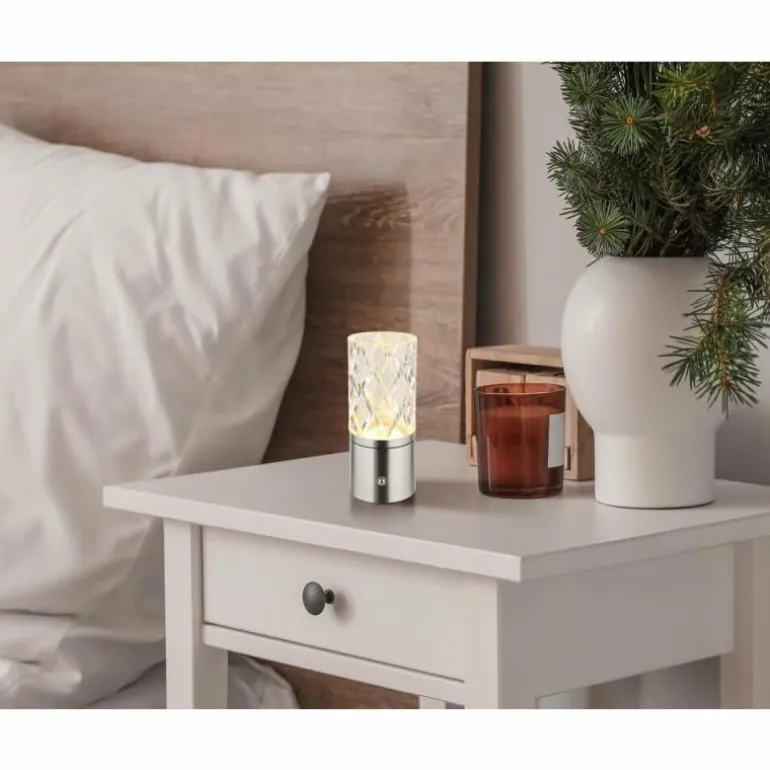 Lampe de table Globo LUNKI LED Nickel mat, 1 lumière