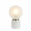 Lampe de table Globo MARKA Nickel mat, Blanc, 1 lumière