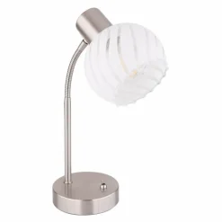 Lampe de table Globo WILLY Nickel mat, 1 lumière