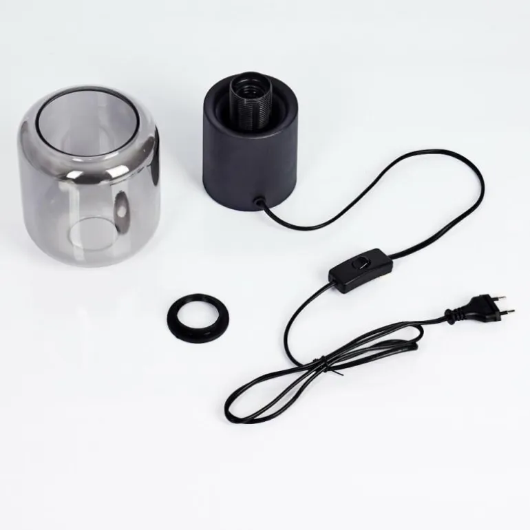 Lampe de table Keppoch Noir, 1 lumière