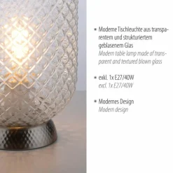 Lampe de table Leuchten Direkt REISHI Argenté, 1 lumière