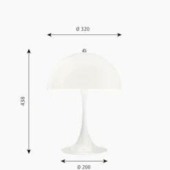 Lampe de table Louis Poulsen Panthella 320 Blanc, 1 lumière