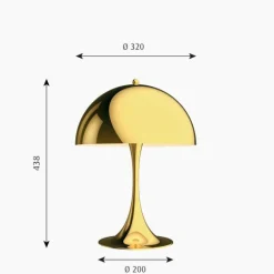 Lampe de table Louis Poulsen Panthella 320 Laiton, 1 lumière