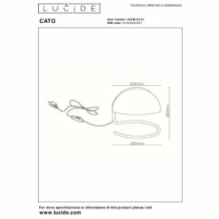 Lampe de table Lucide CATO Or, Laiton, 1 lumière