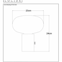 Lampe de table Lucide CHARLIZE Gris, 1 lumière