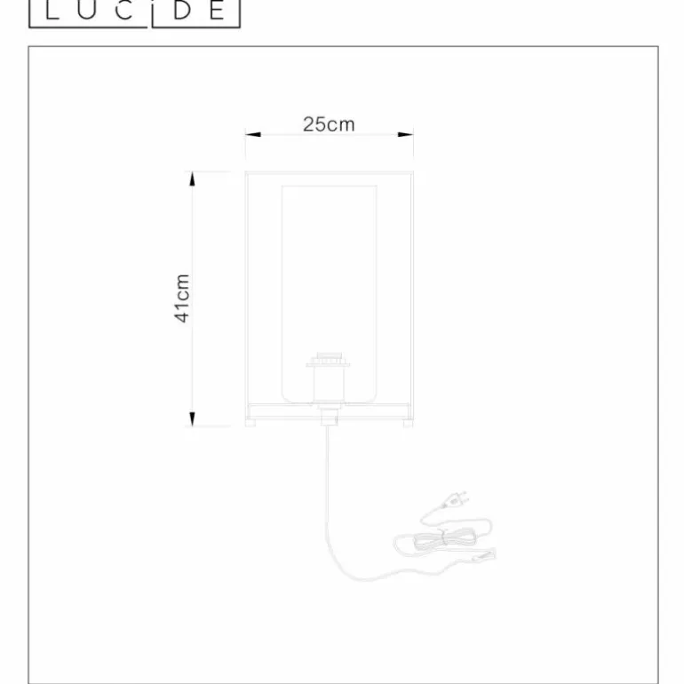 Lampe de table Lucide DOUNIA Noir, 1 lumière