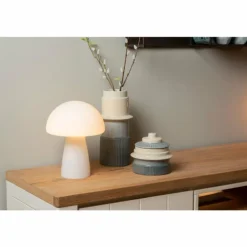 Lampe de table Lucide FUNGO Blanc, 1 lumière