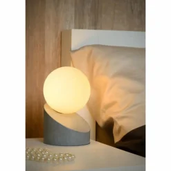 Lampe de table Lucide LEN Gris, 1 lumière