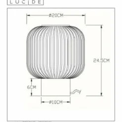 Lampe de table Lucide MALOTO Ambre, 1 lumière