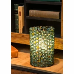 Lampe de table Lucide MARBLOUS Vert, Noir, 1 lumière