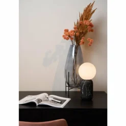 Lampe de table Lucide MARBOL Aspect marbre, Noir, 1 lumière