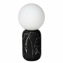 Lampe de table Lucide MARBOL Aspect marbre, Noir, 1 lumière