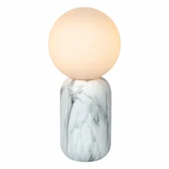 Lampe de table Lucide MARBOL Aspect marbre, Blanc, 1 lumière