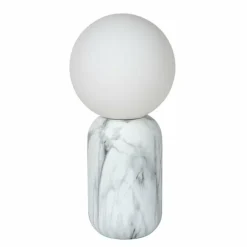 Lampe de table Lucide MARBOL Aspect marbre, Blanc, 1 lumière