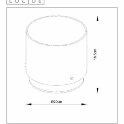 Lampe de table Lucide OWINO LED Gris, 1 lumière