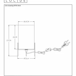 Lampe de table Lucide STEFFIE Noir, 1 lumière