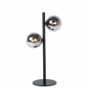 Lampe de table Lucide TYCHO Noir, 2 lumières