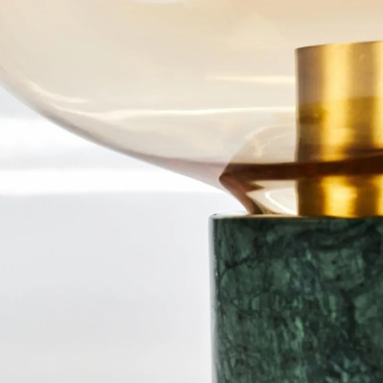 Lampe de table Maoro Vert, Laiton, 1 lumière