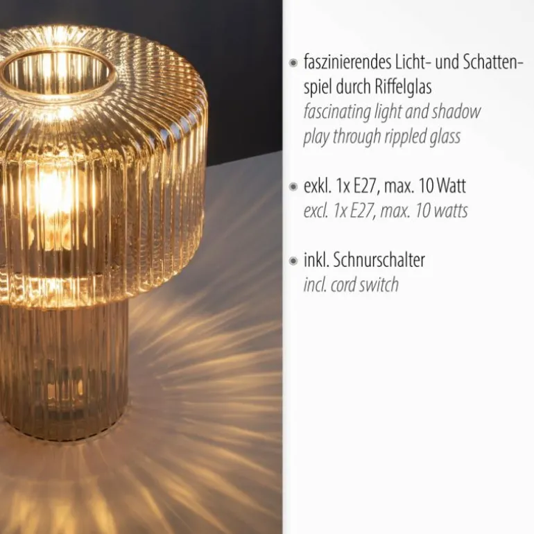Lampe de table Paul Neuhaus FUNGUS Ambre, 1 lumière