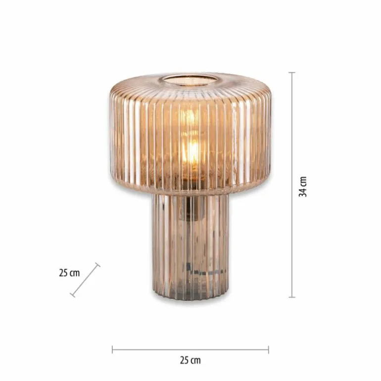 Lampe de table Paul Neuhaus FUNGUS Ambre, 1 lumière