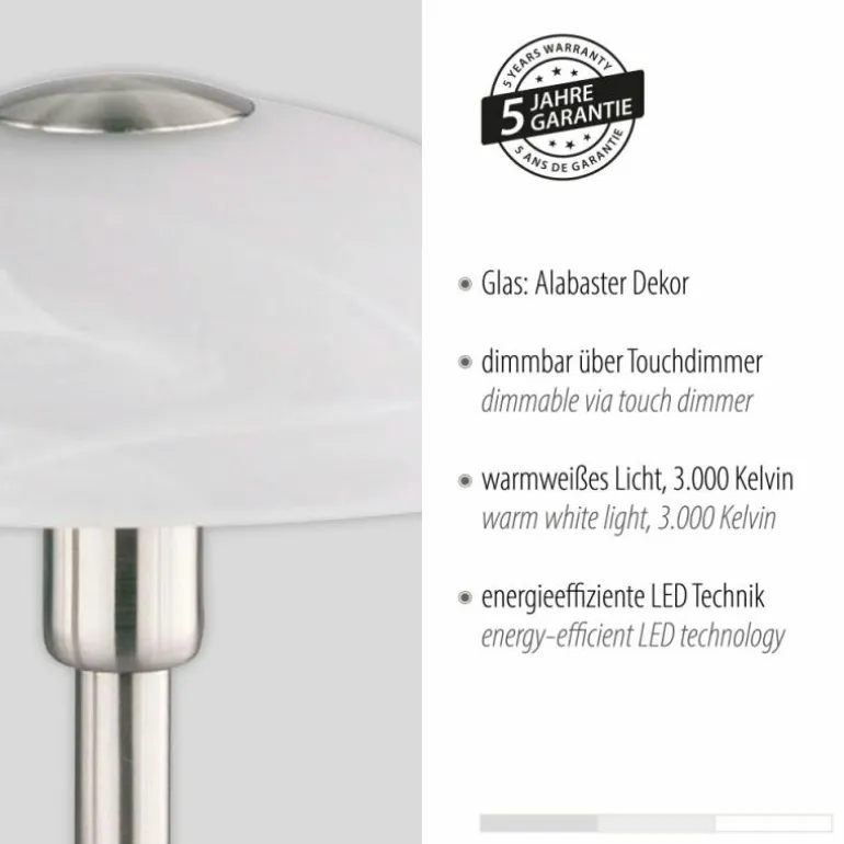 Lampe de table Paul Neuhaus ENOVA LED Argenté, 1 lumière