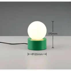 Lampe de table Reality COUNTESS Vert, 1 lumière