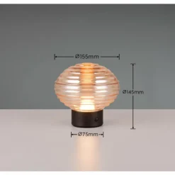 Lampe de table Reality EARL LED Noir, 1 lumière