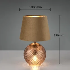 Lampe de table Reality Jonna Ambre, 2 lumières