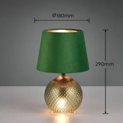 Lampe de table Reality Jonna Vert, 2 lumières