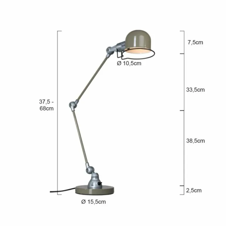 Lampe de table Steinhauer Darvin Gris, Vert, 1 lumière