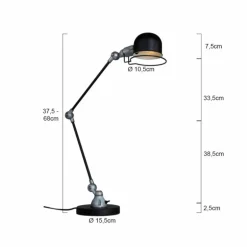 Lampe de table Steinhauer Darvin Gris, Noir, 1 lumière