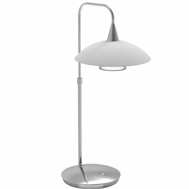 Lampe de table Steinhauer Tallerken LED Acier inoxydable, Blanc, 1 lumière