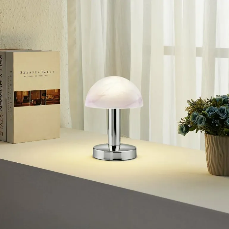Lampe de table Trio Fynn 2 Aluminium, Chrome, 1 lumière