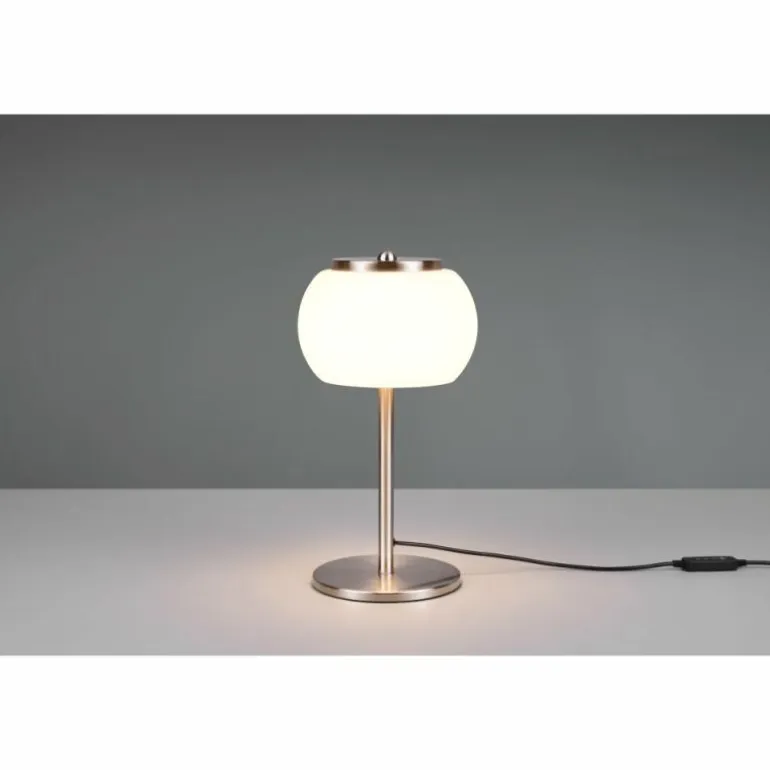 Lampe de table Trio Madison LED Nickel mat, 1 lumière
