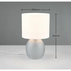 Lampe de table Trio VELA Gris, 1 lumière
