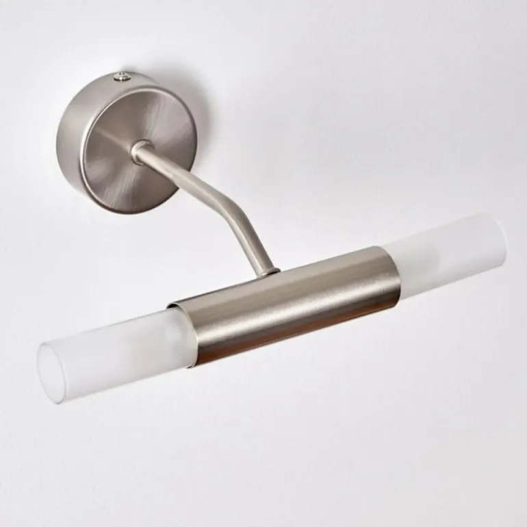 lampe miroir Regensdorf Nickel mat, 2 lumières