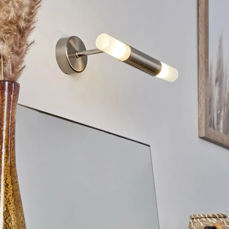 lampe miroir Regensdorf Nickel mat, 2 lumières
