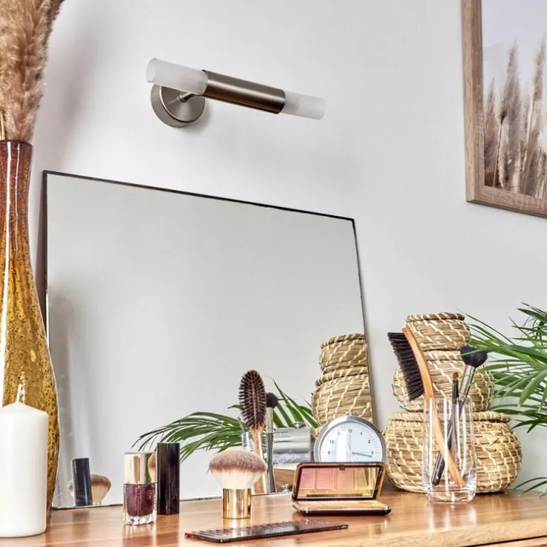 lampe miroir Regensdorf Nickel mat, 2 lumières