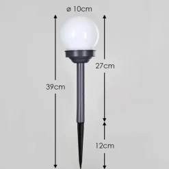 Lampe solaire Hakon LED Gris, 1 lumière
