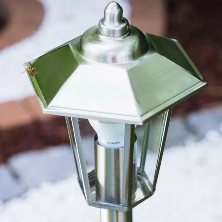 Lampe sur pied d'extérieur MOSKAU Acier inoxydable, 1 lumière
