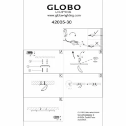Lampes sous meubles Globo OBARA LED Verre, 1 lumière