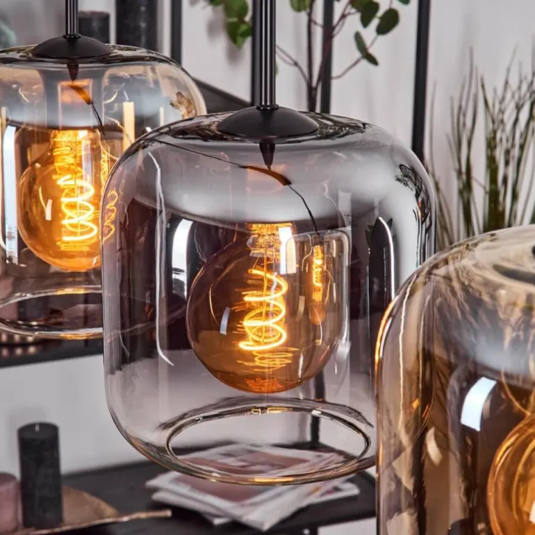 Lauden Suspension Ambre, Clair, Fumé, 3 lumières